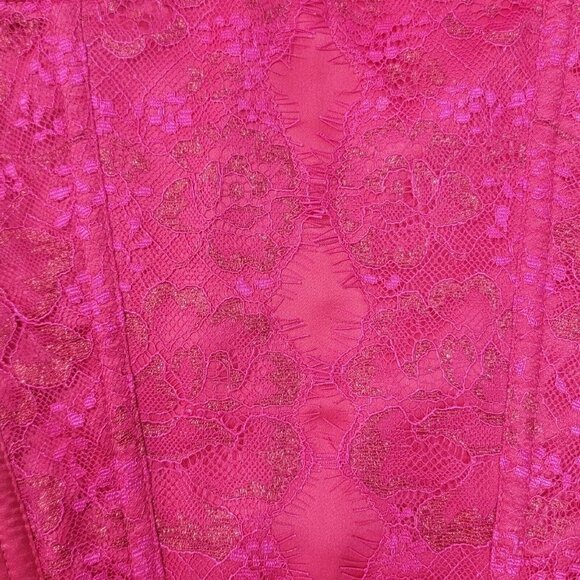 Vtg Y2K Victorias Secret Corset Womens 36C Pink Lace Coquette Whimsical Festival - Picture 4 of 13